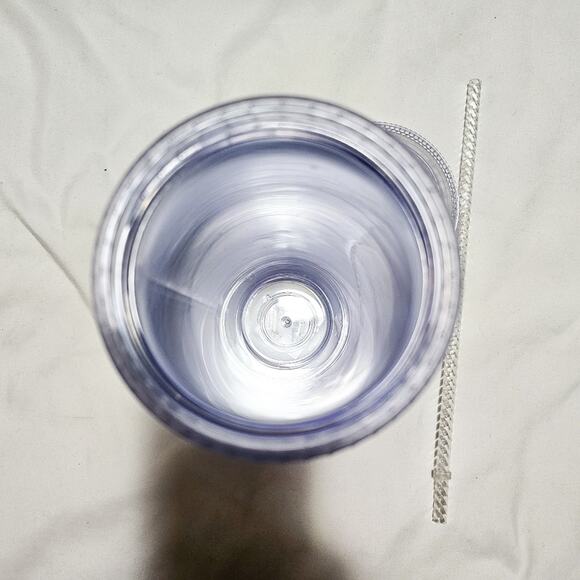 Starbucks New silver platinum clear Holiday 2019 studded venti tumbler 24 oz - Picture 5 of 9